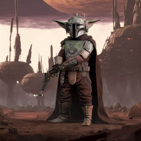 Product Description. The Mandalorian, known to a few as Din Djarin, is a battle-worn bounty hunter, making his way through a dangerous galaxy in an uncertain age. After meeting the mysterious alien foundling, Din took the young Grogu™ in his care and was quested to reunite him with its own kind through a series of adventures and dangerous ...